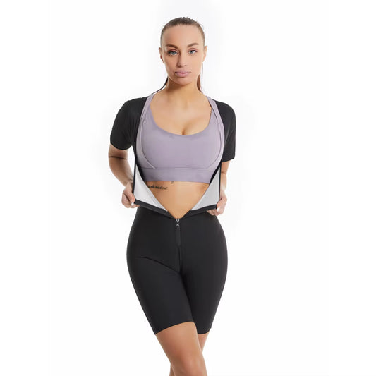 ThermoSculpt™ 3-in-1 Sauna Bodysuit & Waist Trainer for Women – Sweat, Slim & Shape